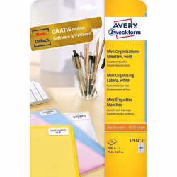 Avery L7632-25 self-adhesive label Rounded rectangle Removable White 2000 pc(s) - Additional view 2