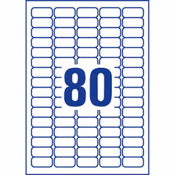 Avery L7632-25 self-adhesive label Rounded rectangle Removable White 2000 pc(s) - Additional view 3