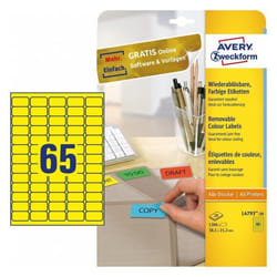 Avery L4793-20 printer label Yellow Self-adhesive printer label