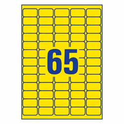 Avery L4793-20 printer label Yellow Self-adhesive printer label