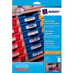 Avery UK Removable Tray &amp; File Labels Removable labels 155 x 35 mm