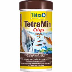 Min Crisp Fish Food, Complete Food for All Tropical Fish with Clean and Clear Water Formula, 250 ml (Pack of 2)