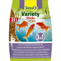 Tetra Pond Variety Sticks 25L Litre Bag Fish Food for Koi Goldfish Carp Floating Wheatgerm Ponds Stick