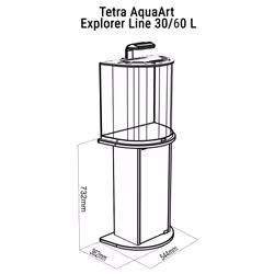 Tetra AquaArt Explorer Line Cabinet, Black, 30/60 Litres