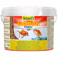Tetra Goldfish Flake Fish Food Bucket, Complete Fish Food for All Goldfish, 10 Litre