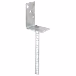 GAH-Alberts L post support with concrete anchor made of rippled steel