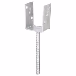 GAH-Alberts U post support with concrete anchor made of rippled steel