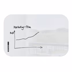 Sigel Artverum Magnetic Glass Board With Rounded Corners 1000x650mm -