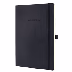 Your notes are organised efficiently and always on hand with the stylish lined notebook in approx. A4 format (18.7 x 27 cm) w ...
