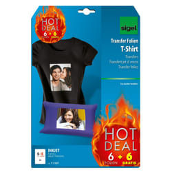 Sigel T1157 A4 Inkjet T-Shirt Transfer for Dark Textile (Pack of 12 Sheets)