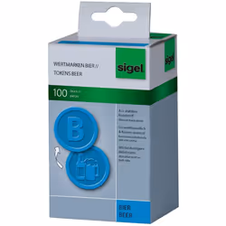 SIGEL WM005 Tokens Beer, Ã 2.5 cm, 100 pieces, blue
