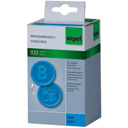 SIGEL WM005 Tokens Beer, Ã 2.5 cm, 100 pieces, blue