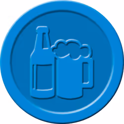 SIGEL WM005 Tokens Beer, Ã 2.5 cm, 100 pieces, blue