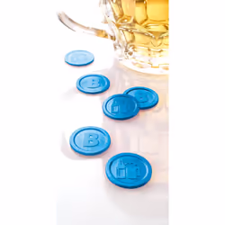 SIGEL WM005 Tokens Beer, Ã 2.5 cm, 100 pieces, blue