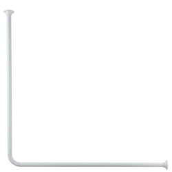 Kleine Wolke Universal Shower Curtain Rod 3 Sizes Bathroom Rod Chrome/White - white