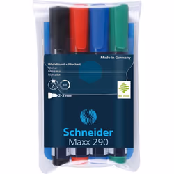 Schneider Schreibgeräte Maxx 290, 4 pc(s), Black, Blue, Green, Red, Bullet tip, Multicolour, Medium, 2 mm
