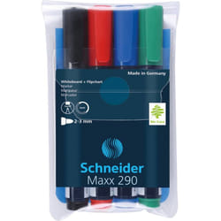 Schneider Schreibgeräte Maxx 290 marker 4 pc(s) Bullet tip Black, Blue, Green, Red