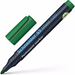 SCHNEIDER AG Maxx 130 Permanent Marker Bullet Tip 1mm-3mm Green (Pack