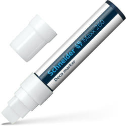 SCHNEIDER AG Maxx 260 Chalk Marker Chisel Tip 5mm-15mm Line White (Pac