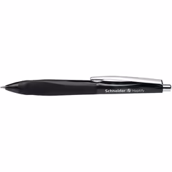 Schneider Schreibgeräte Haptify, Clip, Clip-on retractable ballpoint pen, Refillable, Black, 10 pc(s), Medium
