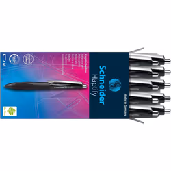 Schneider Schreibgeräte Haptify Black Clip-on retractable ballpoint pen Medium 10 pc(s)