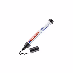 edding 4500 Textile Marker - Black - 1 Pen - Round Nib 2-3 mm - Permanent Fabric Markers for Drawing on Textiles, Wash-Resist ...