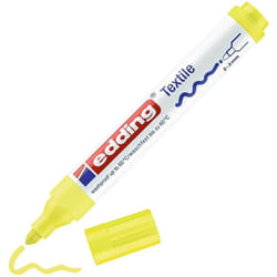 Edding 4500 Textile T-Shirt Fabric Pen Marker Pen - 2-3mm Line - Neon Yellow - Single