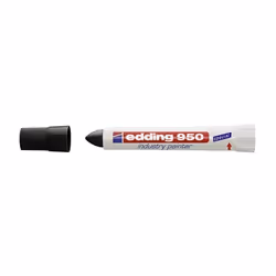 Edding 950, Black, Brush tip, Black, White, Plastic, 1 cm, CE