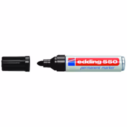 Edding 550, Black, Black, White, 3 mm, 4 mm, Blister, 1 pc(s)
