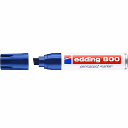 Edding 800, Blue, Conical tip, Blue, White, Aluminium, Extra Bold, 4 mm