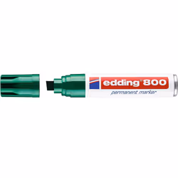 Edding 800, Green, Chisel tip, Green, White, Aluminium, Extra Bold, 4 mm