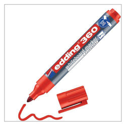 Edding 360 Whiteboard Marker Bullet Tip 1.5-3mm Line Red (Pack 10) - 4