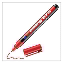 Edding 370 Permanent Marker Bullet Tip 1mm Line Red (Pack 10) - 4-3700