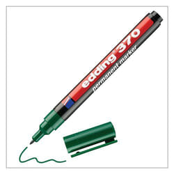 Edding 370 Permanent Marker Bullet Tip 1mm Line Green (Pack 10) - 4-37