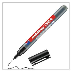Edding 361 Whiteboard Marker Bullet Tip 1mm Line Black (Pack 10) - 4-3