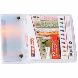 Edding 4600, 10 pc(s), Black, Blue, Bordeaux, Brown, Cyan, Green, Light Blue, Lilac, Orange, Pink, Purple, Red, Yellow, Block ...