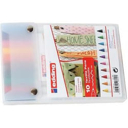Edding 4600 marker 10 pc(s) Block Black, Blue, Bordeaux, Brown, Cyan, Green, Light Blue, Lilac, Orange, Pink, Purple, Red, Yellow