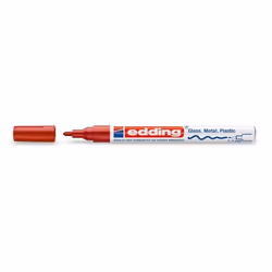Drawing and decorating on smooth surfaces has never been easier when using edding paint markers. This gloss paint marker is t ...