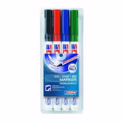 Edding 8400, Black, Blue, Green, Red, Bullet tip, Multicolour, 0.5 mm, 1 mm, Water-based ink