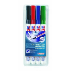 Edding 8400 permanent marker Bullet tip Black, Blue, Green, Red 4 pc(s)