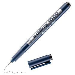 Edding 1880 Drawliner Fineliner Drawing Pen - 0.4mm - Black Ink - Single