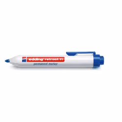 Edding retract 11, Blue, Bullet tip, Plastic, 1.5 mm, 3 mm, Cardboard, Glass, Leather, Metal, Paper, Plastic, Wood
