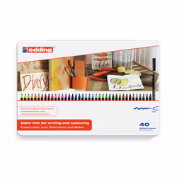 Edding 1300 colourpen, Beige, Black, Blue, Brown, Green, Grey, Magenta, Orange, Pink, Purple, Red, Sepia, Silver,..., Bullet  ...