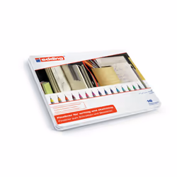 Edding 55 fineliner, Black, Blue, Brown, Green, Grey, Orange, Pink, Red, Violet, Yellow, Multicolour, Round, Water-based ink, ...