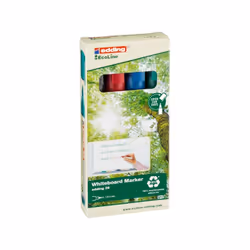 Edding 28-E4, Black, Blue, Green, Red, Fine tip, Multicolour, Plastic, Bold, 1.5 mm