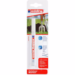 Edding 8055, White, Fine tip, Red, White, Plastic, Bold, 1 mm