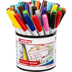 Edding Colour Pen Broad Assorted Colours Classpack (Pack 42) - 4-COLBR