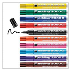 Edding 2000C Permanent Marker Bullet Tip 1.5-3mm Line Assorted Colours