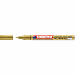 Edding 751, Gold, Bullet tip, Black, Gold, Red, Aluminium, Fine, 1 mm