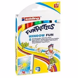 Edding 16 Funtastics, 5 pc(s), Blue, Brown, Green, Red, Yellow, 3 yr(s), Brush tip, Multicolour, Round